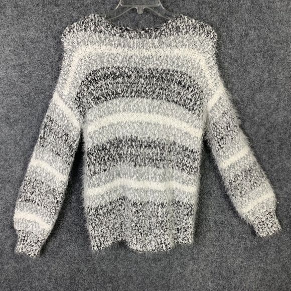 Knox Rose Nubby Eyelash Knit Sweater Women M Pull Over V Neck Soft Warm Cozy - Picture 8 of 11